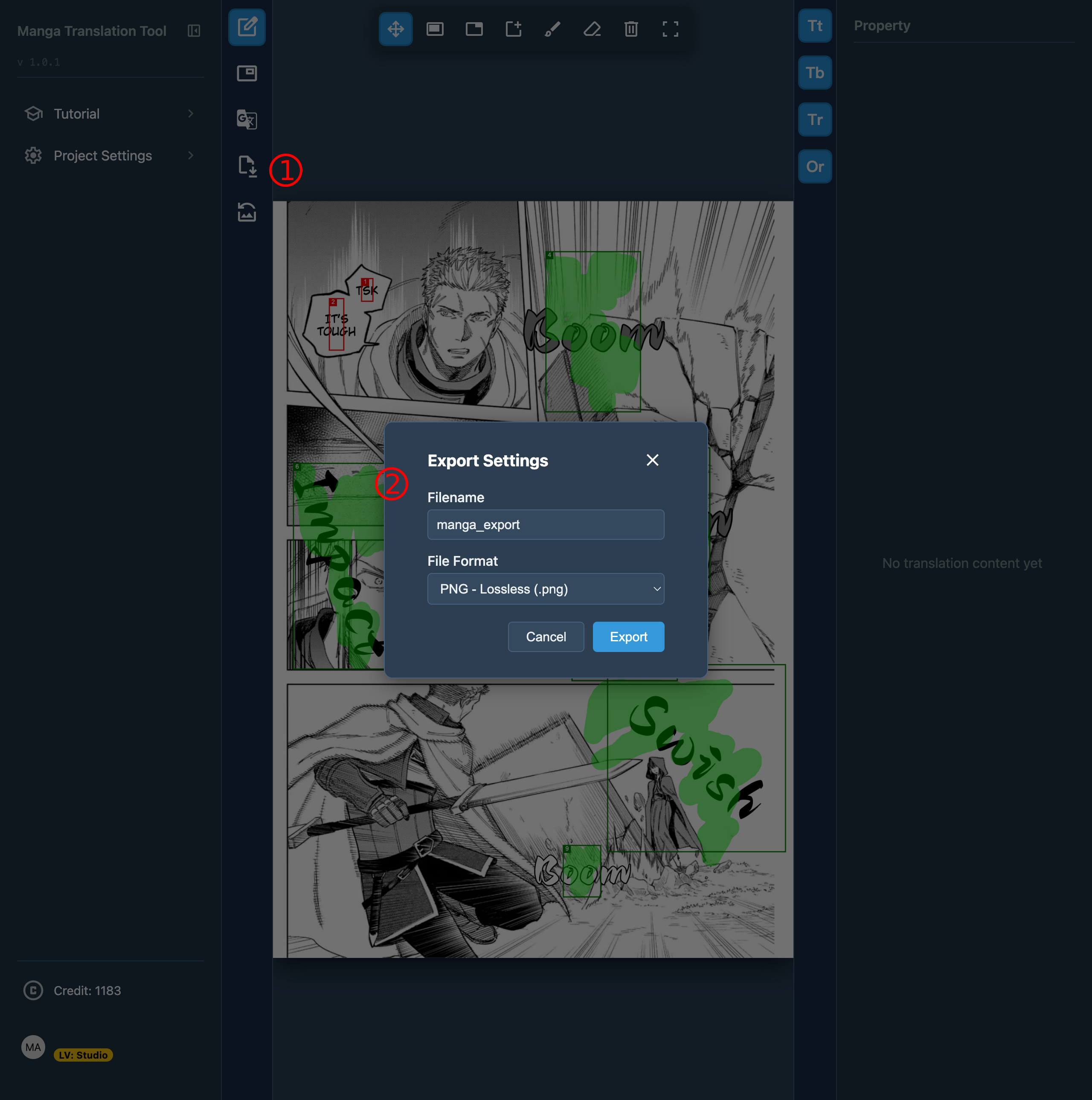 Export Settings